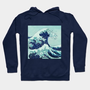 Hokusai Big Blue Wave Illustration Hoodie